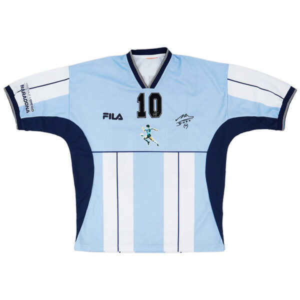 Maradona Argentina Fila Farewell Diego Testimonial Jersey 2001 - Image 2