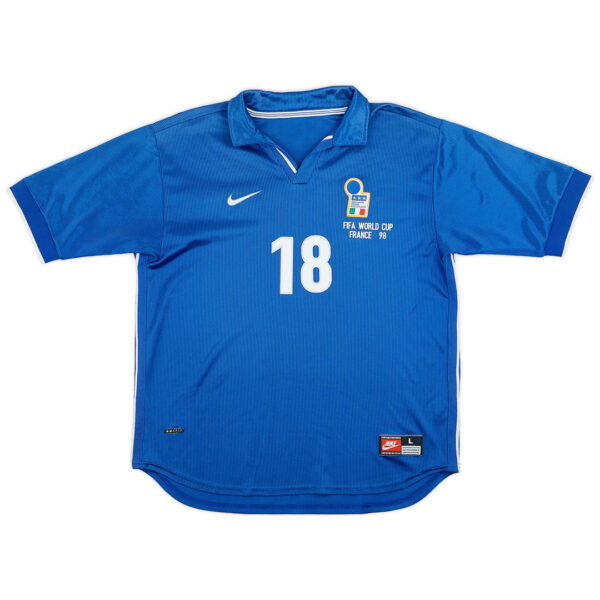 Baggio R. #18 Italy Retro Jersey Home World Cup 1998 - Image 2