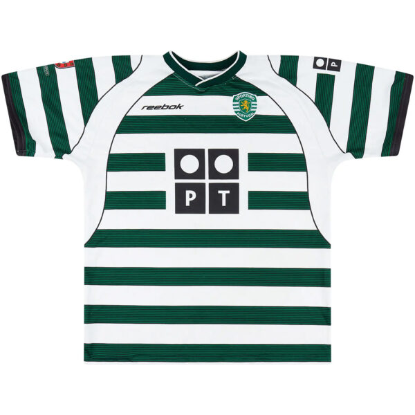 C.RONALDO #28 Retro Sporting Lisbon Home Jersey 2002/03 - Image 2