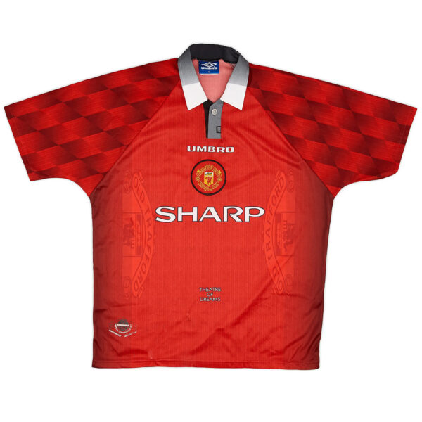 Beckham #10 Manchester United Retro Jersey Home 1996/98 - Image 2