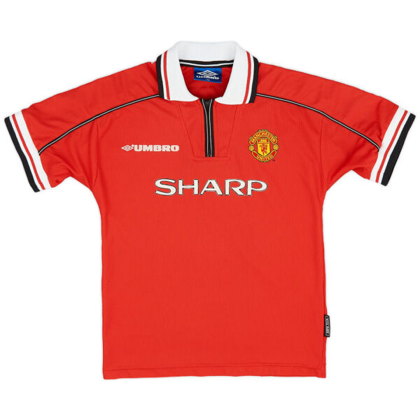 Beckham #7 Manchester United Retro Home Jersey 1999/00 - Image 2