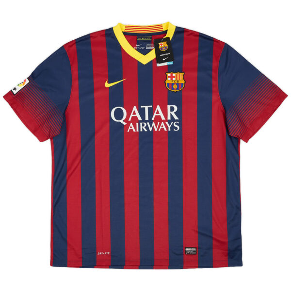 Messi #10 Retro Barcelona Home Jersey 2013/14 - Image 2