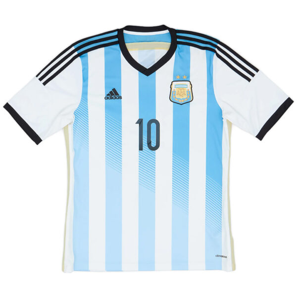 Messi #10 Argentina Retro Home Jersey 2014/15 - Image 2