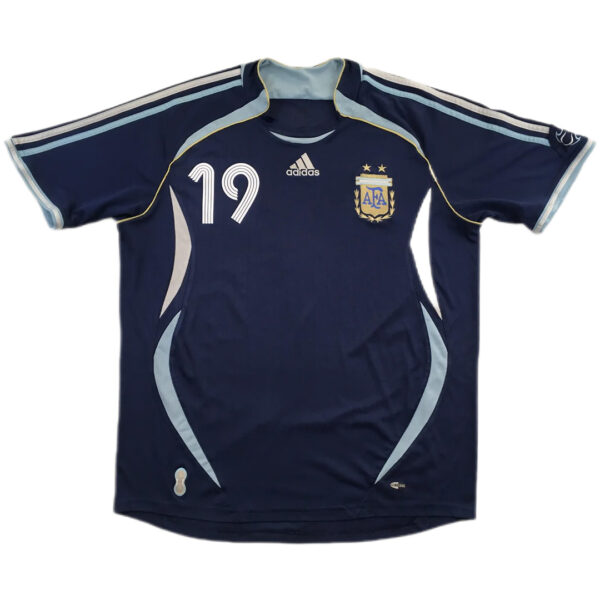 Messi #19 Argentina Retro Jersey Away World Cup 2006 - Image 2