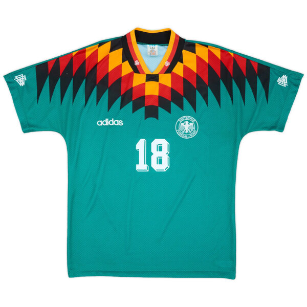 KLINSMANN #18 Germany Retro Jersey Away World Cup 1994 - Image 2