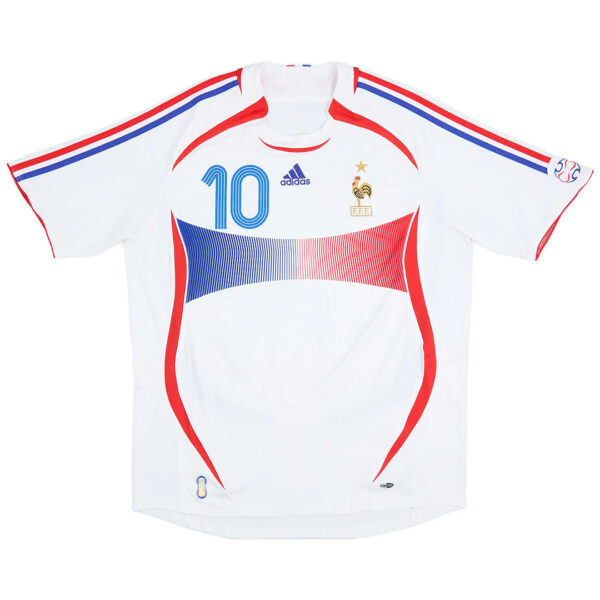 Zidane #10 Retro France Away Jersey World Cup 2006 - Image 2