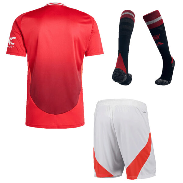 [Super Replica] Manchester United Home Full Kit(Jersey+Shorts+Socks) 2024/25 - Image 3