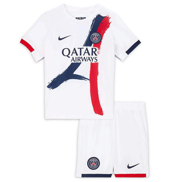 KVARATSKHELIA #7 Kids PSG Away Jersey Kit 2024/25 - Image 2
