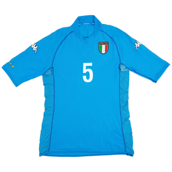 CANNAVARO #5 Retro Italy Home Jersey World Cup 2002 - Image 2