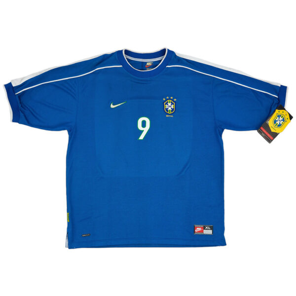 RONALDO #9 Retro Brazil Away Jersey World Cup 1998 - Image 2