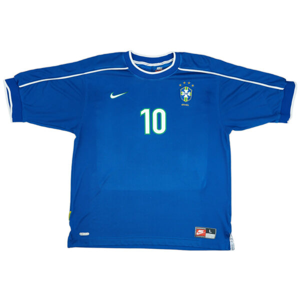 RIVALDO #10 Retro Brazil Away Jersey World Cup 1998 - Image 2