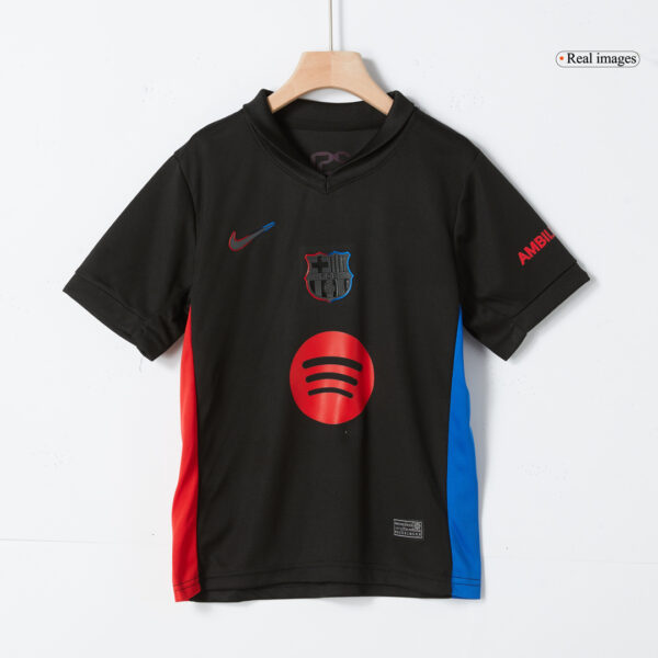 Kids Barcelona Away Spotify Logo Without Text Kit Jersey+Shorts 2024/25 - Image 4