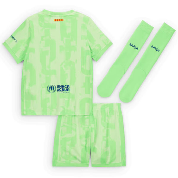 Kids Barcelona Third Spotify Logo Without Text Full Kit(Jersey+Shorts+Socks) 2024/25 - Image 2