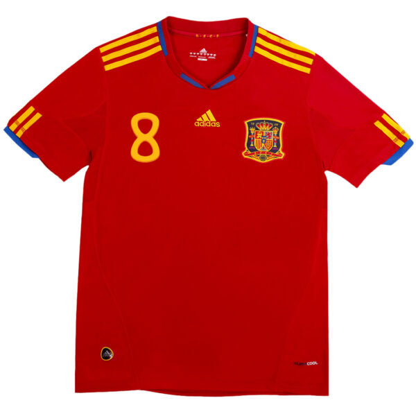 XAVI #8 Retro Spain Home Jersey 2010 - Image 2