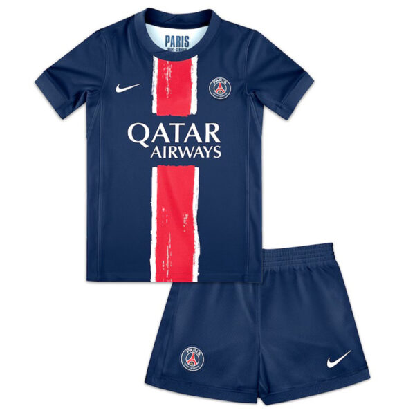 KVARATSKHELIA #7 Kids PSG Home Jersey Kit 2024/25 - Image 2
