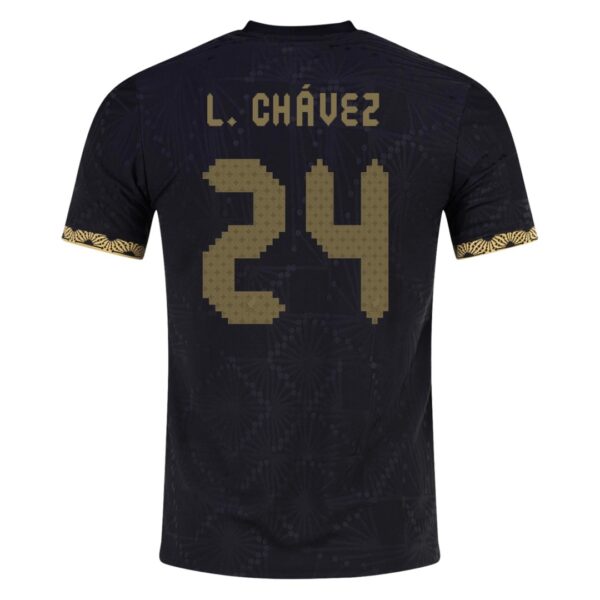L. CHAVEZ #24 Mexico Third Jersey Gold Cup Player Version 2025