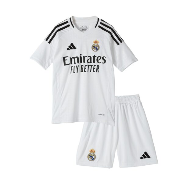 Kids Real Madrid Home Kit(Jersey+Shorts) 2024/25 - Image 4