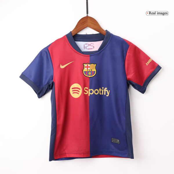 Kids Barcelona Home Full Kit(Jersey+Shorts+Socks) 2024/25 - Image 5