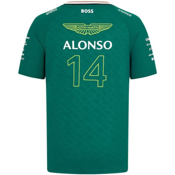 Aston Martin Aramco Cognizant F1 Racing Team Fernando Alonso Driver T-Shirt 2024 - Image 3
