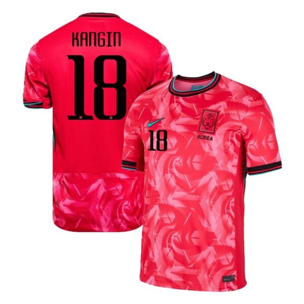 KANGIN #18 South Korea Home Jersey 2024 - Image 2