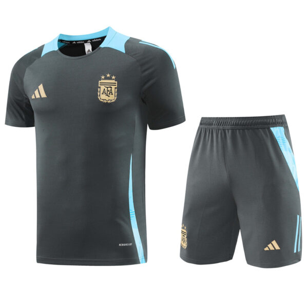 Argentina Training Kit (Jersey+Shorts) Black Copa America 2024 - Image 2