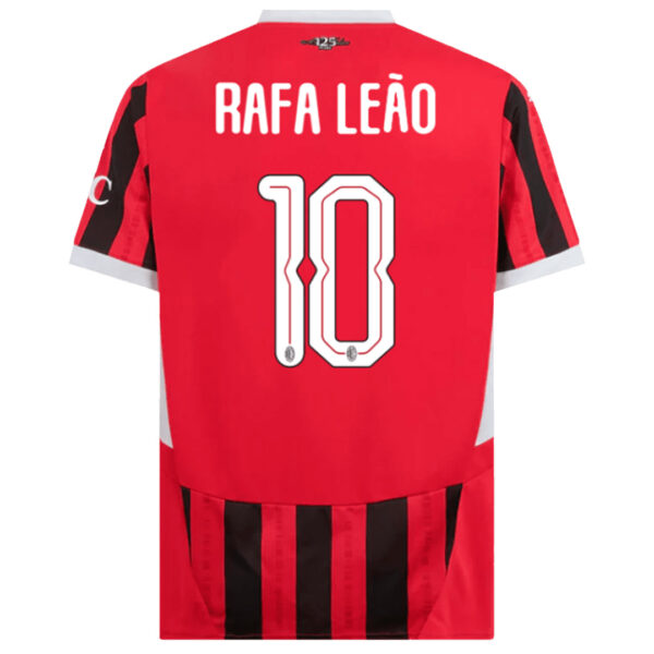 RAFA LEAO #10 AC Milan Home Jersey 2024/25 - UCL Font - Image 3