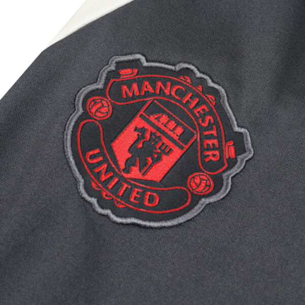 Kids Manchester United 1/2 Zipper Sweat Kit(Top+Pants) Black 2024/25 - Image 19