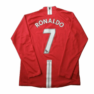 Manchester United RONALDO #7 Retro Jersey Long Sleeve 2007/08