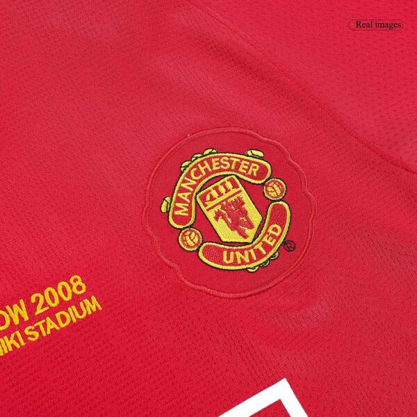 Retro Manchester United UCL Final Home Long Sleeve Jersey 2007/08 - Image 6
