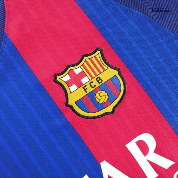 Messi #10 Barcelona Home Retro Jersey 2016/17 - Image 9