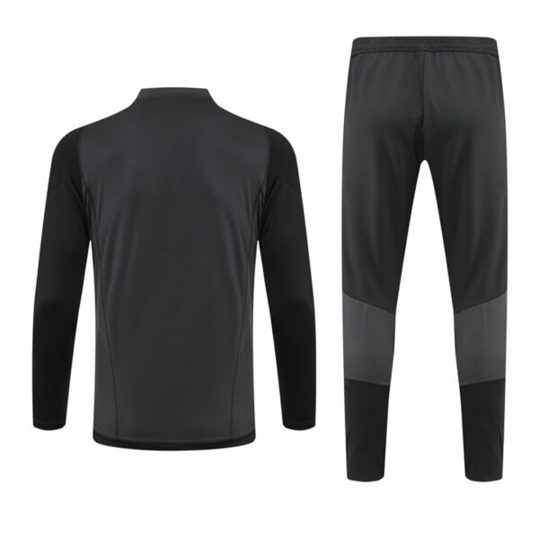 Real Madrid Zipper Sweatshirt Kit(Top+Pants) Black 2023/24 - Image 2