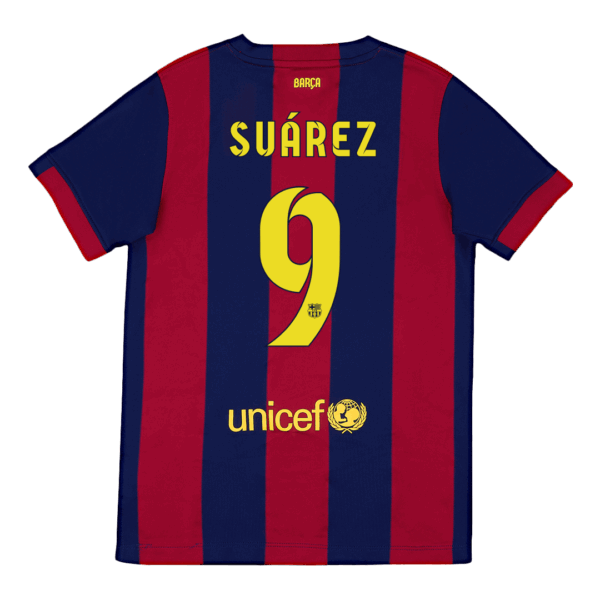 SUAREZ #9 Retro Barcelona Home Jersey 2014/15