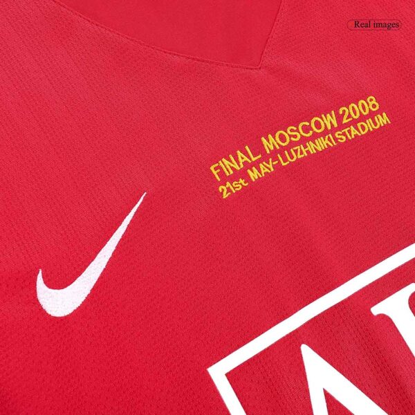Retro Manchester United UCL Final Home Long Sleeve Jersey 2007/08 - Image 7