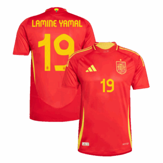 LAMINE YAMAL #19 Spain Home Jersey Player Version Euro 2024