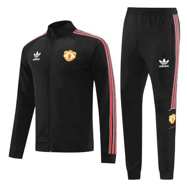 Manchester United Training Kit (Jacket+Pants) Black Replica 2022/23 - Image 2