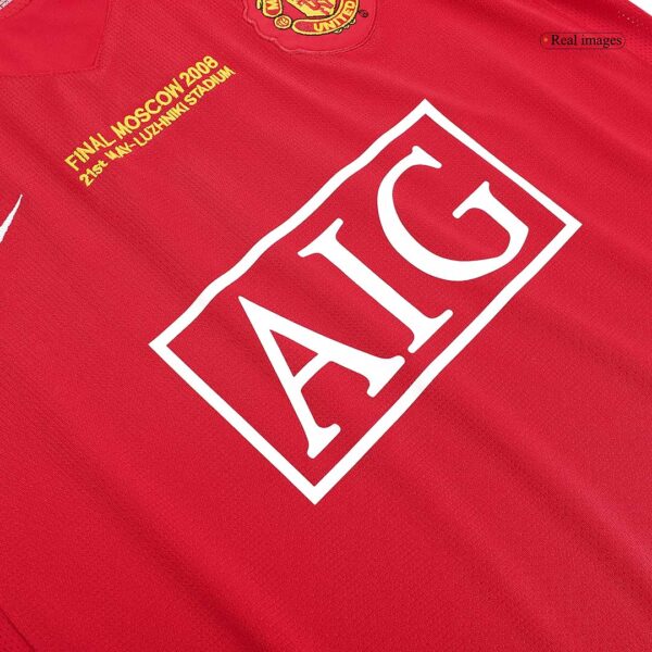 Retro Manchester United UCL Final Home Jersey 2007/08 - Image 8