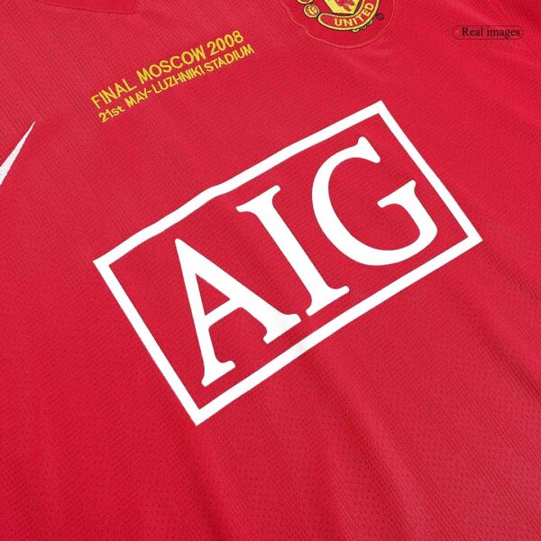 Retro Manchester United UCL Final Home Long Sleeve Jersey 2007/08 - Image 8
