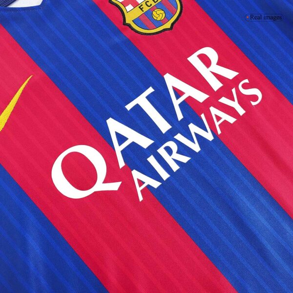 Messi #10 Barcelona Home Retro Jersey 2016/17 - Image 11