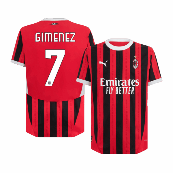 GIMENEZ #7 AC Milan Home Jersey Player Version 2024/25