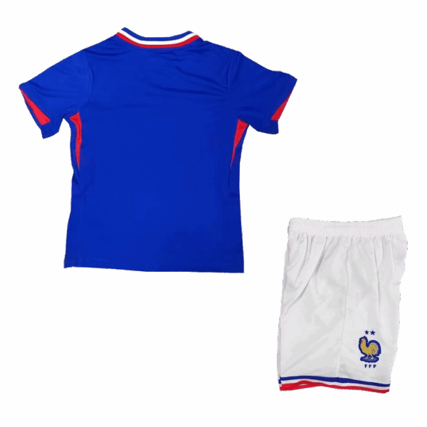 Kids France Home Kit Jersey+Shorts Euro 2024 - Image 3
