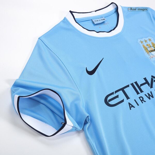 KUN AGUERO #16 Retro Manchester City Home Jersey 2013/14 - Image 9