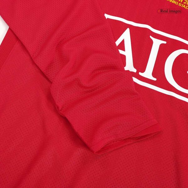 Retro Manchester United UCL Final Home Long Sleeve Jersey 2007/08 - Image 9