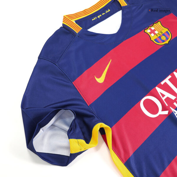Su??rez #9 Retro Barcelona Home Jersey 2015/16 - Image 9