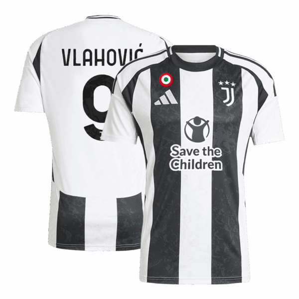 VLAHOVIC #9 Juventus Home Save The Children Jersey 2024/25