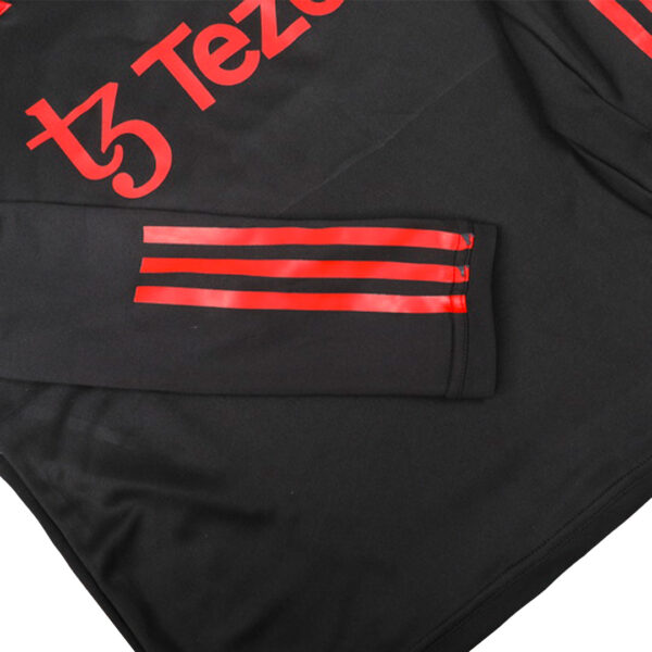 Kids Manchester United Zipper Sweatshirt Kit(Top+Pants) Black 2023/24 - Image 9