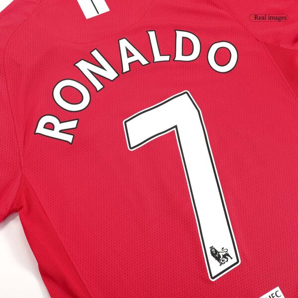 Manchester United RONALDO #7 Retro Jersey Long Sleeve 2007/08 - Image 11