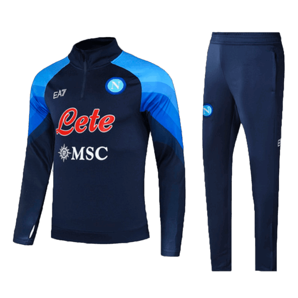 Napoli Zipper Sweatshirt Kit(Top+Pants) Navy Replica 2022/23