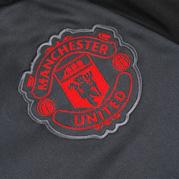 Kids Manchester United 1/2 Zipper Sweat Kit(Top+Pants) Black 2024/25 - Image 10