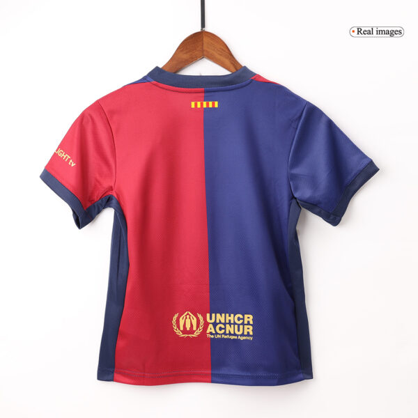 Kids Barcelona Home Full Kit(Jersey+Shorts+Socks) 2024/25 - Image 4
