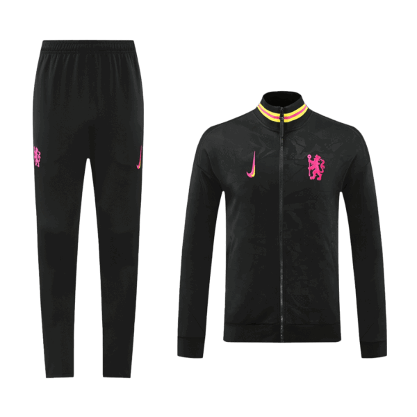 Chelsea Full Zipper Training Kit (Jacket+Pants) Black 2024/25